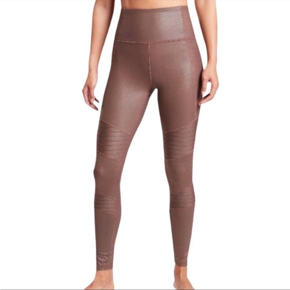 NWT Athleta Inclination Shimmer Moto leggings (XS)